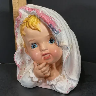 1962 Samson Import Co. Baby Head Planter #5359A – Pink