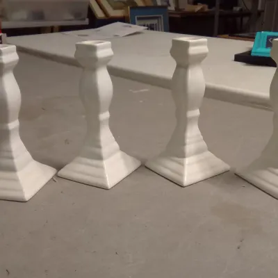 Sale Photo Thumbnail #358: 4 Mikasa French Countryside F9000 White Candlesticks