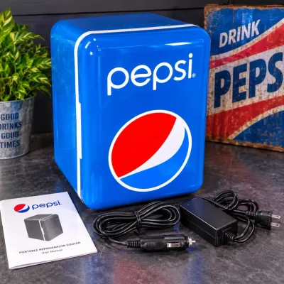New Pepsi Portable Mini Fridge / Cooler – Plugs into Wall or Car