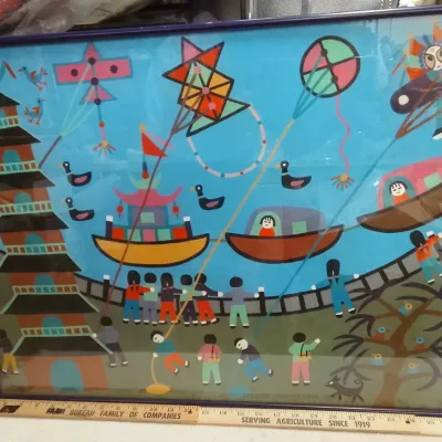 Chinese Folk Art Painting – Jinshan Peasant Style