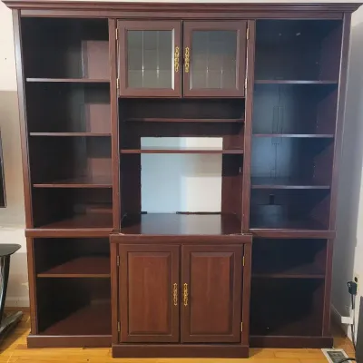 Sauder Discontinued Shelving Unit with Cabinets