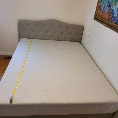 Upholstered Headboard + Full Bed Frame - Mattress Included