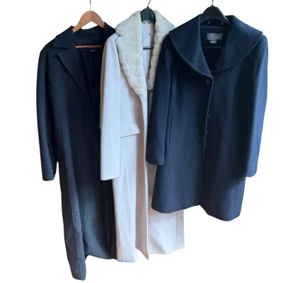 Women’s Wool Trench Coat Lot, Ann Taylor And More