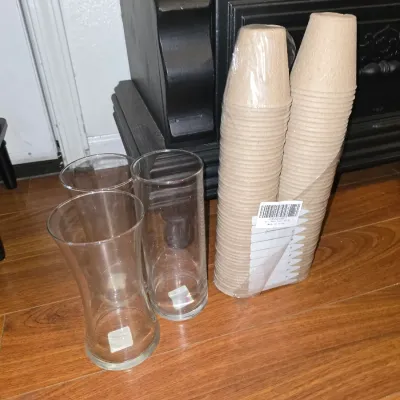 Sale Photo Thumbnail #99: 3 vases 10 and 9"