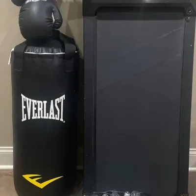 Superun Walking Pad, Everlast Punching Bag, Boxing Gloves & Outdoor String Lights