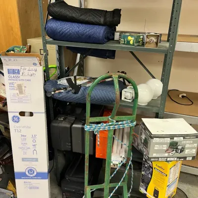 Moving & Workshop Equipment With Dolly, Winch & Shelving