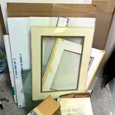 Large Picture Framing Glass Lot