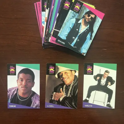 1991 Proset Superstars Trading Cards. LL Cool J, Young MC, Vanilla Ice, and More