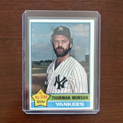 1976 Topps Baseball Card. Thurman Munson - New York Yankees. Card #650