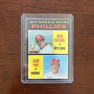 1971 Topps Baseball Card. Phillies Rookies - Greg Luzinski - Card #439