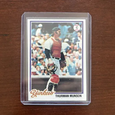 1978 Topps Baseball Card. Thurman Munson - New York Yankees. Card #60