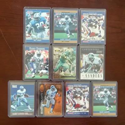 Barry Sanders Football Card Lot
