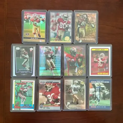 Jerry Rice Football Card Lot