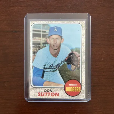 1968 Topps Baseball Card. Don Sutton - Los Angeles Dodgers. Card #103