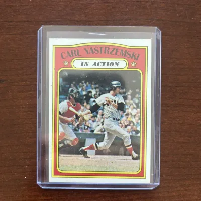 1972 Topps Baseball Card. Carl Yastrzemski - In Action. Card #38