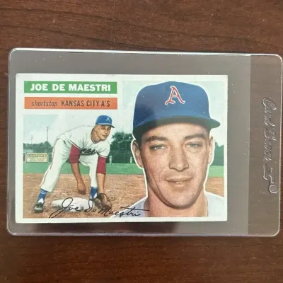 1956 Topps Baseball Card. Joe De Maestri - Kansas City Athletics. Card #161