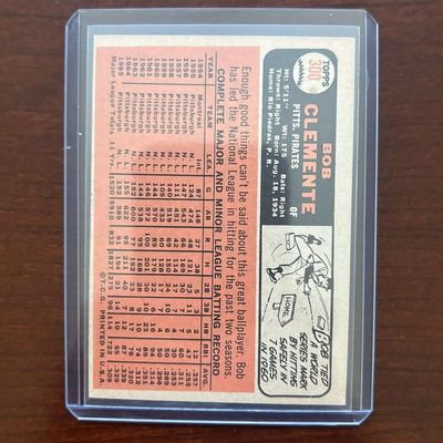 1966 Topps Baseball Card. Bob Clemente #300
