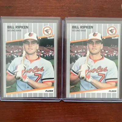 1989 Fleer Baseball Cards. Billy Ripken Error - Box Out