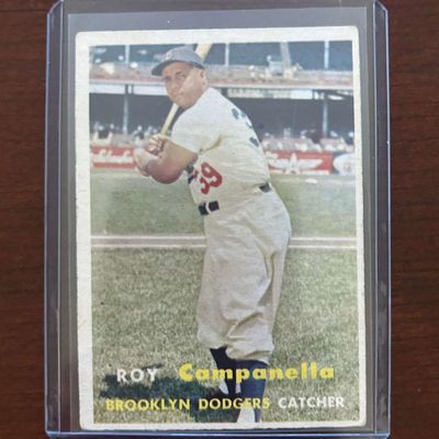1957 Topps Baseball Card.  Roy Campanella #210