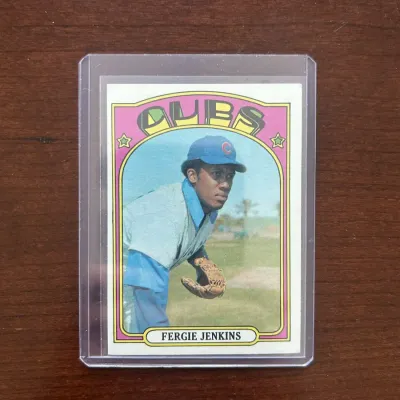 1972 Topps Baseball Card. Fergie Jenkins - Chicago Cubs. Card #410