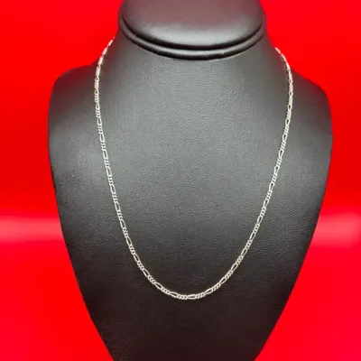 18” Sterling Silver Figaro Link Chain