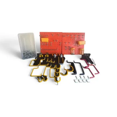 Large Garage Organizer Lot – Pegboards, Bins, Utility Hooks & Hardware