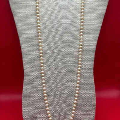 Vintage 30” Genuine Pearl Necklace
