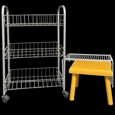 Step Stool, Rolling Rack And Kitchen Organization 