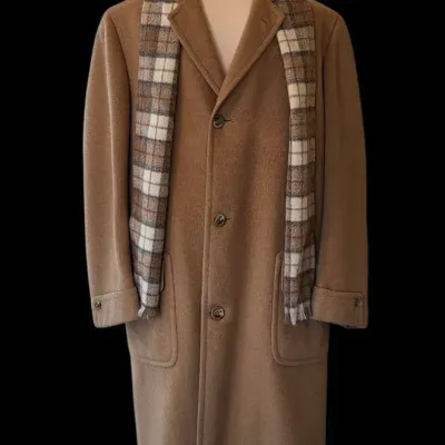 Vintage Rogers Peet Company Camel Hair And Wool Over Coat
