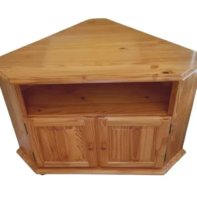 Wooden Corner Entertainment Stand