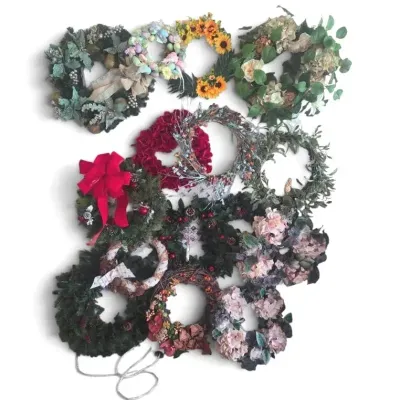 Collection Of Assorted Seasonal Decorative Wreaths