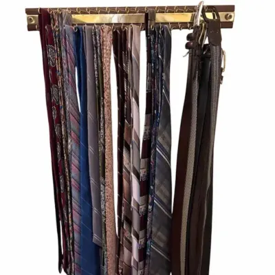 Collection Of Ties & Belts With Racks