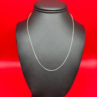 Dainty 18” Sterling Silver Box Chain