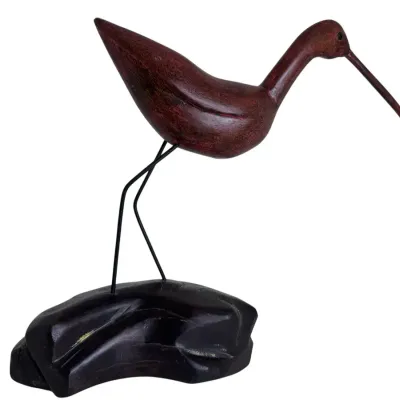 Wooden Shorebird Sculpture 