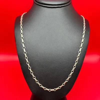 24” Sterling Silver Lobster Clasp Necklace
