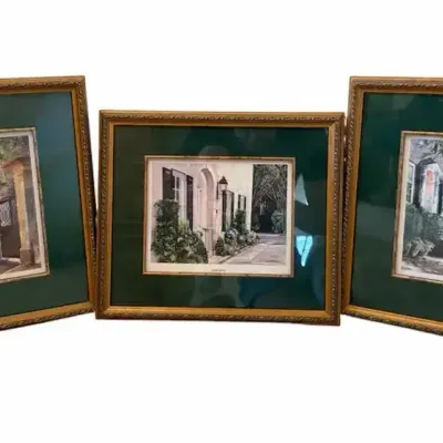 Set Of Vintage Framed Art Prints