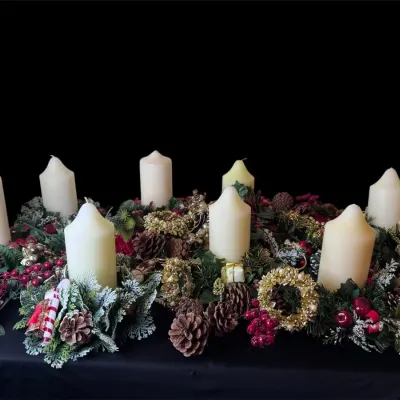 Holiday Greenery With New Candles Mystery Lot