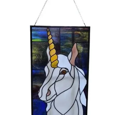 Stained Glass Window- Unicorn 