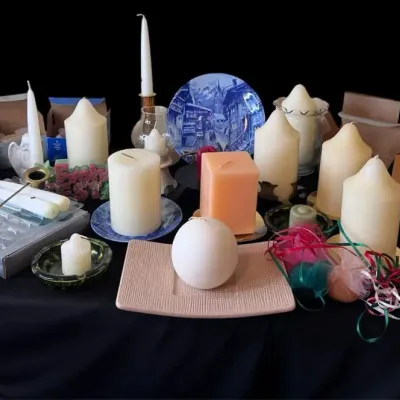 Candle And Candle Holder Mystery Lot