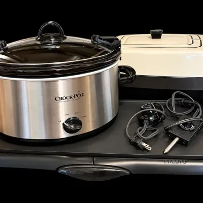 Kitchen Appliance Trio- Griddle, Skillet And Crock Pot