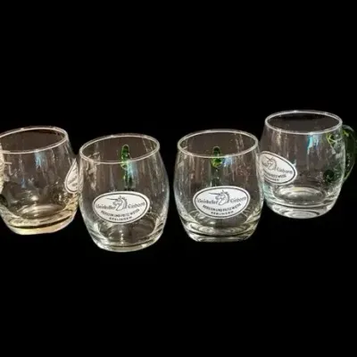 Six Vintage Green Handled Swabian Wine Mugs