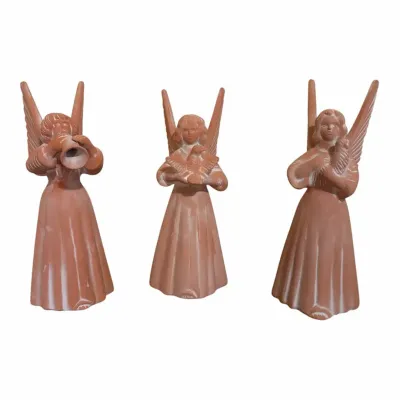 Three Vintage Angel Candle Holders