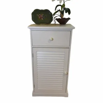 White Freestanding Cabinet & Decor
