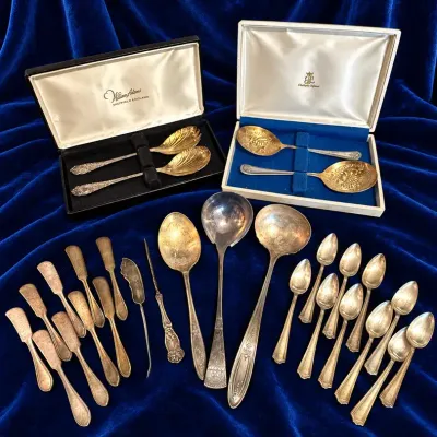 Mystery Lot Of Silverplated Serving Utensils- A Gorgeous Lot!  