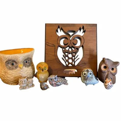 Handcrafted Owls In Many Shapes & Forms 