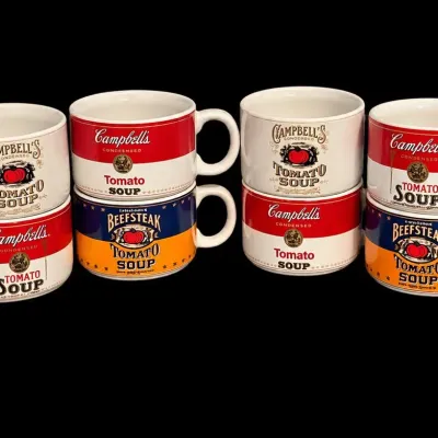 Two Sets Of Vintage 1994 Campbell Soup Mugs
