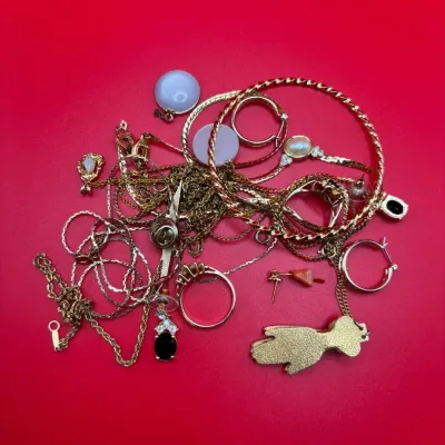 Golden Glam! Costume Jewelry Mystery Lot