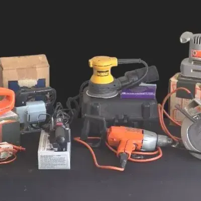 Mixed Power Tools Lot – DeWalt, Black & Decker, & Vintage Workshop Tools
