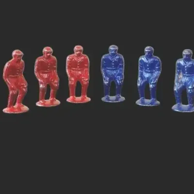 Vintage Solid-Cast Metal or Lead Sports Figurine Set