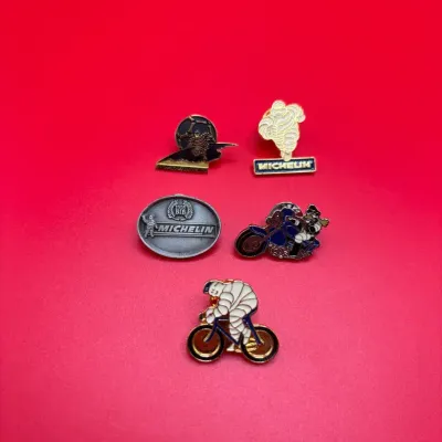 Lot Of 5 - Vintage Michelin Man Pins